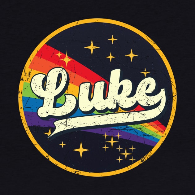 Luke // Rainbow In Space Vintage Grunge-Style by LMW Art